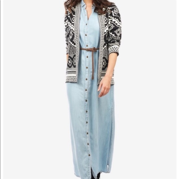 NWT Kut From The Kloth Chambray Maxi Dress Size XL - Picture 2 of 9